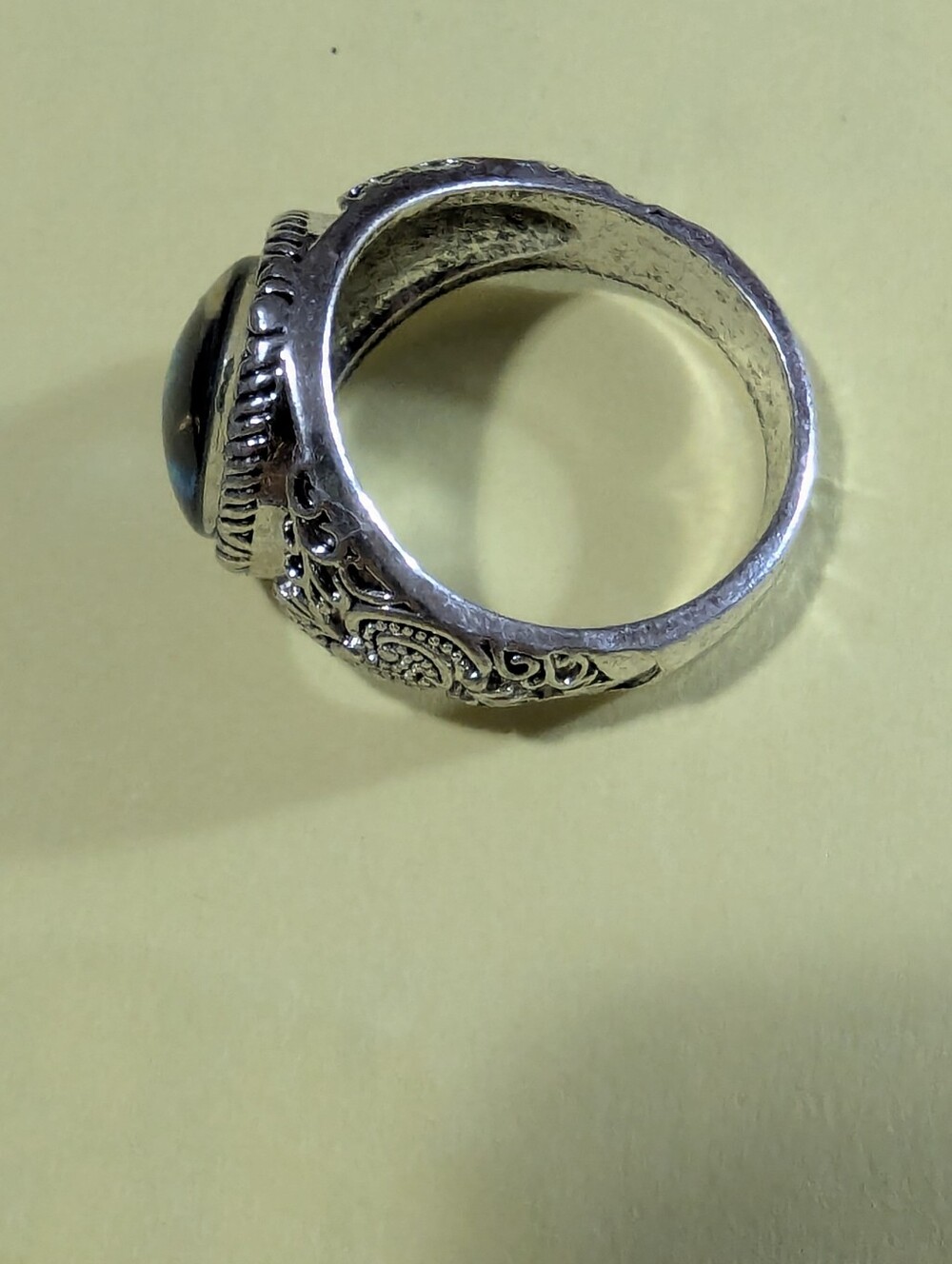 Vintage Evil Eye Ring Hypoallergenic Size 9.5 Unisex - Picture 4 of 16